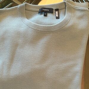 Theory Men's Soft aqua Crewneck Sweater